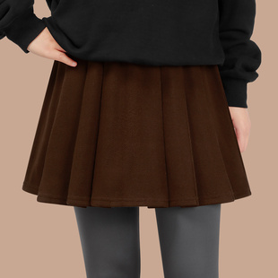 秋冬季新款屁帘女叠穿打底鲨鱼裤短裙内搭卫衣下摆高级感配鲨鱼裤