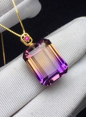 正品天然黄水晶吊坠裸石原石精雕办公桌家居客厅玄关装饰品送礼