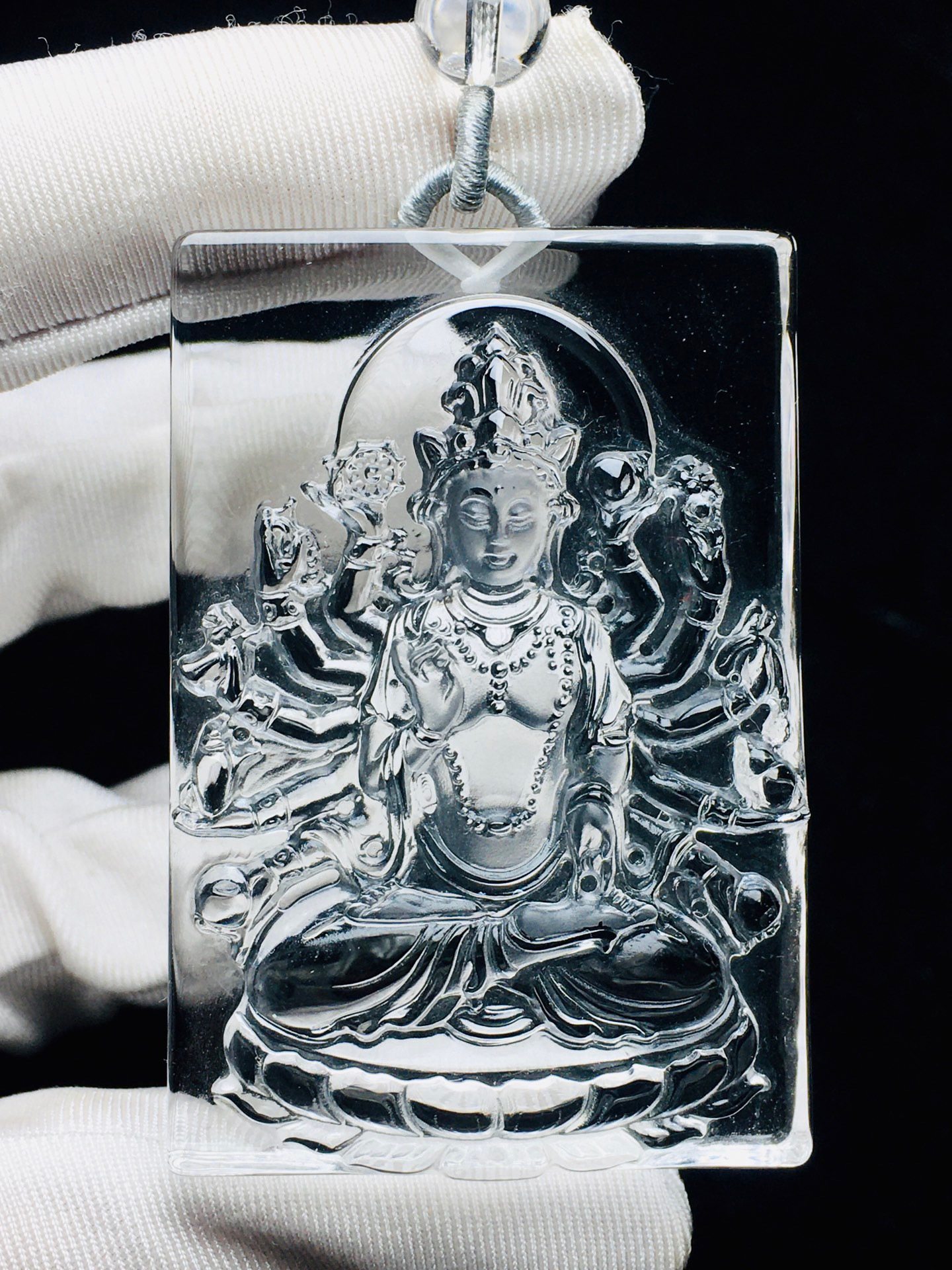 正品天然白水晶千手观音吊坠项链男女款毛衣链挂件饰品礼物送礼,饰品/流行首饰/时尚饰品新,颈饰,淘宝优惠券,粉丝福利购,淘宝优惠卷