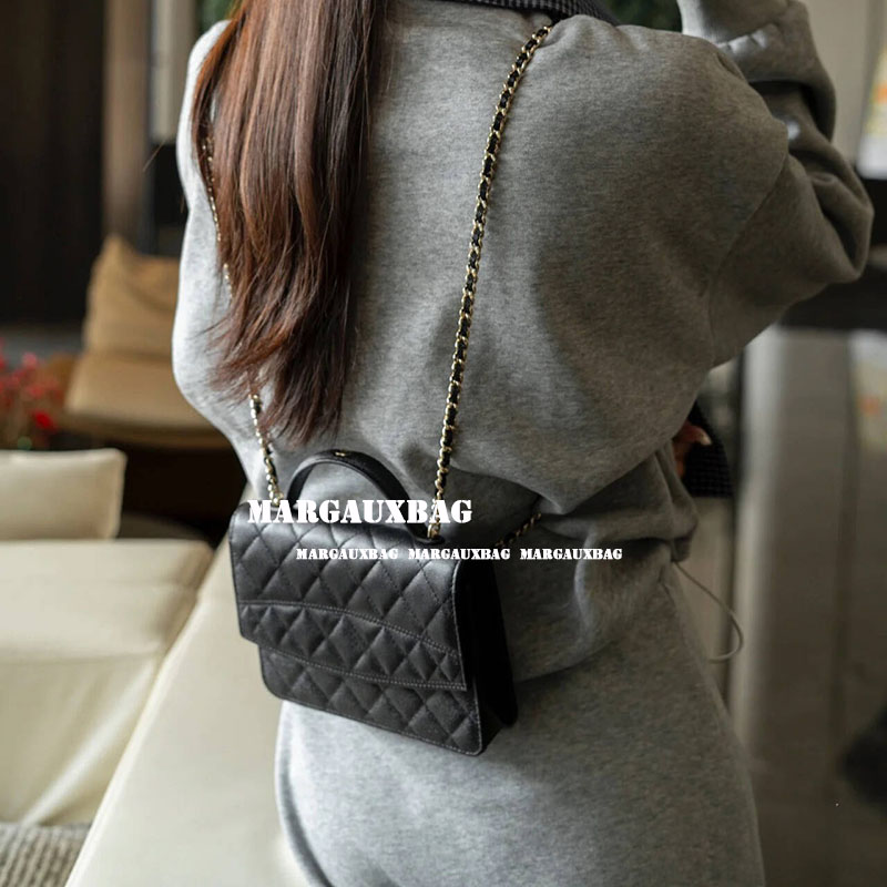 小香风头层牛皮鱼子酱纹手提包双肩包斜挎包小方包三用小书包女包