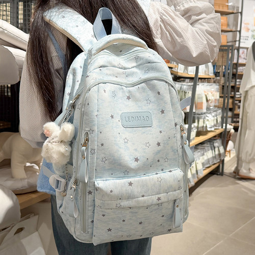 学院风星星减负女学生双肩书包