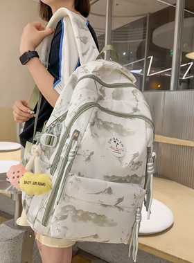 书包女生初中生高中大学生减负轻便背包休闲百搭大容量旅游双肩包