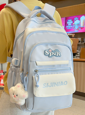 学院风书包女初中生韩版高颜值ins风背包高中生小学生减负双肩包