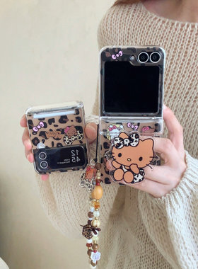 三星zflip5硬壳卡通少女猫咪