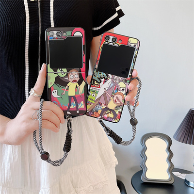 三星Flip5硬壳潮牌卡通瑞克莫蒂