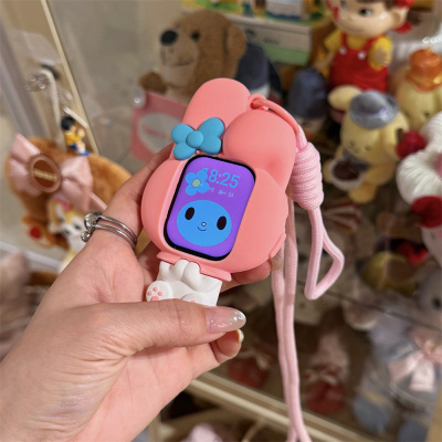 日韩卡通美乐蒂手绳适用苹果手表s11保护壳iwatchs9876s10代se套