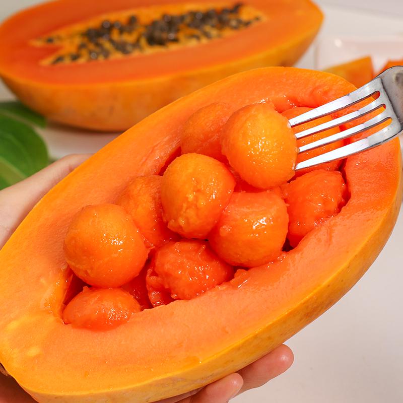 花西妃 自然树上熟雷州冰糖红心牛奶木瓜 当季新鲜4.5斤彩箱装