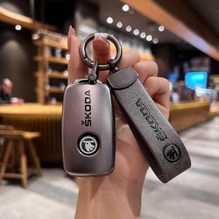 斯柯达钥匙套明锐速派昕锐柯米克晶锐柯迪亚克柯珞克昕动车男扣壳