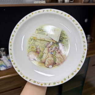 儿童卡通盘子家用菜盘骨瓷餐盘早餐盘平盘甜品盘碟子可爱 清仓特价