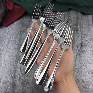 花样划痕瑕疵处理出口304不锈钢西餐主餐叉牛排叉吃饭叉子水果叉