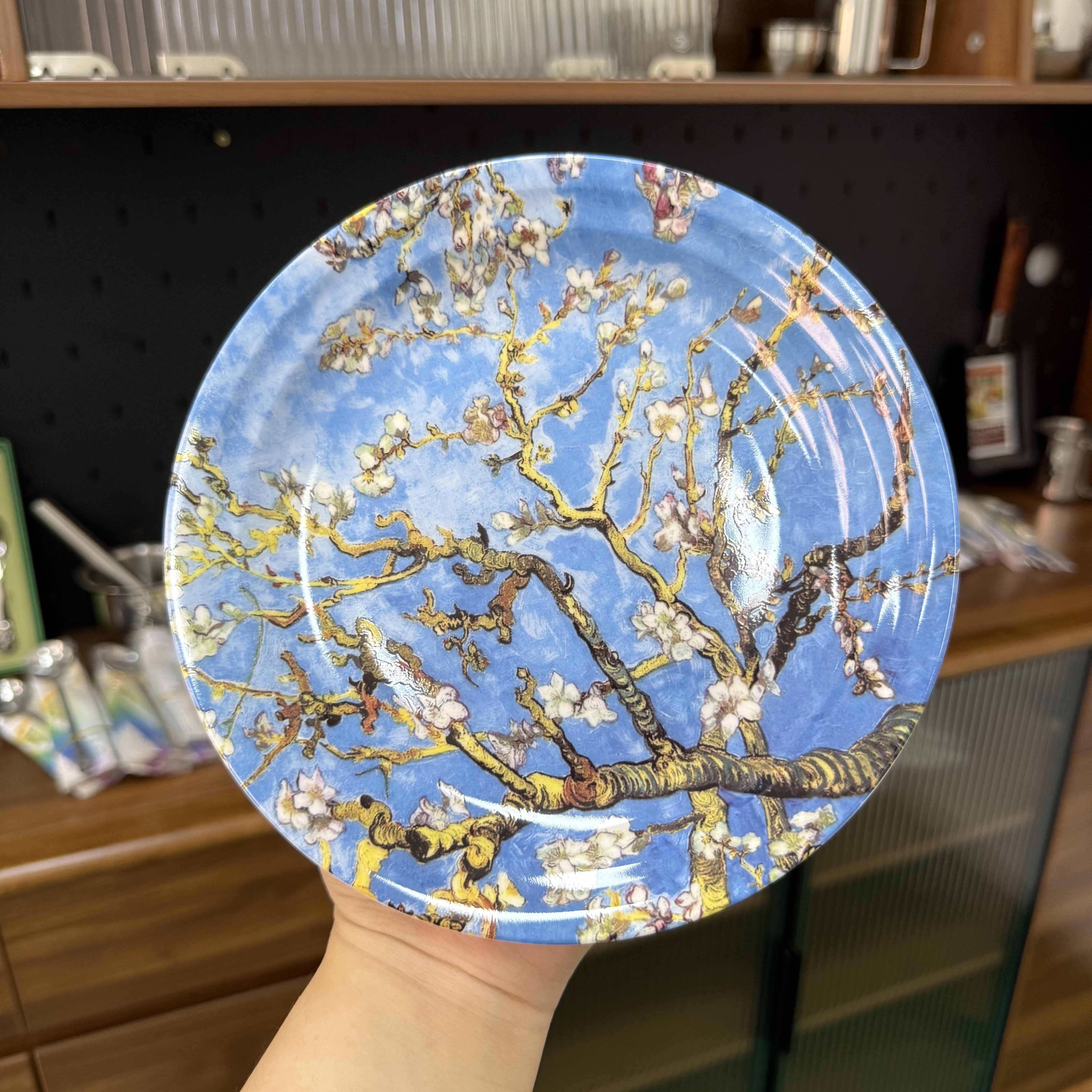 欧式骨瓷西餐盘工艺品梵高油画