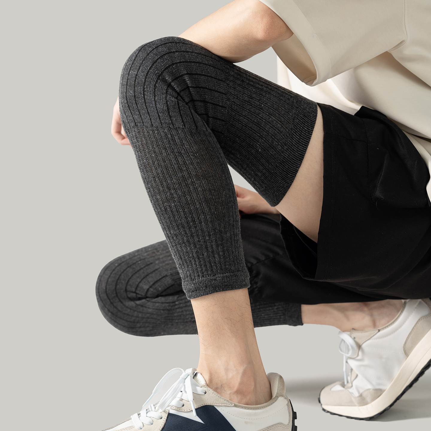 运动护膝护腿秋冬纯棉专业打羽毛球跳舞跑步女男膝盖腿套冬季篮球