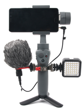 dji大疆osmo mobile2灵眸手持云台支架转接麦克风补光灯底座配件