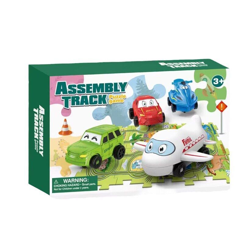 PUZZLE FOR KIDS RAIL CAR DIY PUZZLE RAIL CAR ELECTRIC SLIDE LITTLE TRAIN MAZE TOY BOY GIRL