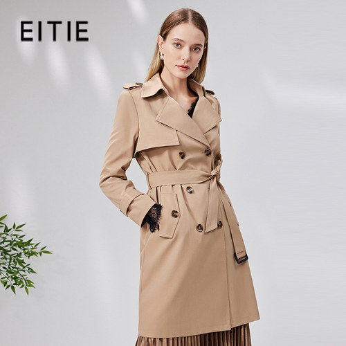 爱特爱英伦风收腰风衣外套