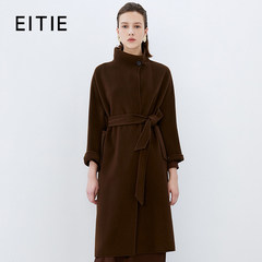 [设计总监然姐]【5.4%山羊绒】EITIE爱特爱立领收腰长款毛呢大衣
