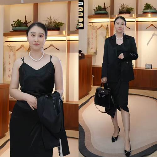 【设计总监然姐】EITIE爱特爱时尚印花缎面吊带雪纺衫小上衣