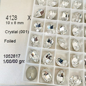 奥地利施家水晶华子钻白色4128鸽子蛋10 8mm尖底指甲超闪钻穿戴甲