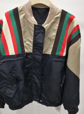 欧货2025春季新款洋气拼接休闲立领棒球服夹克外套潮ins时尚女装