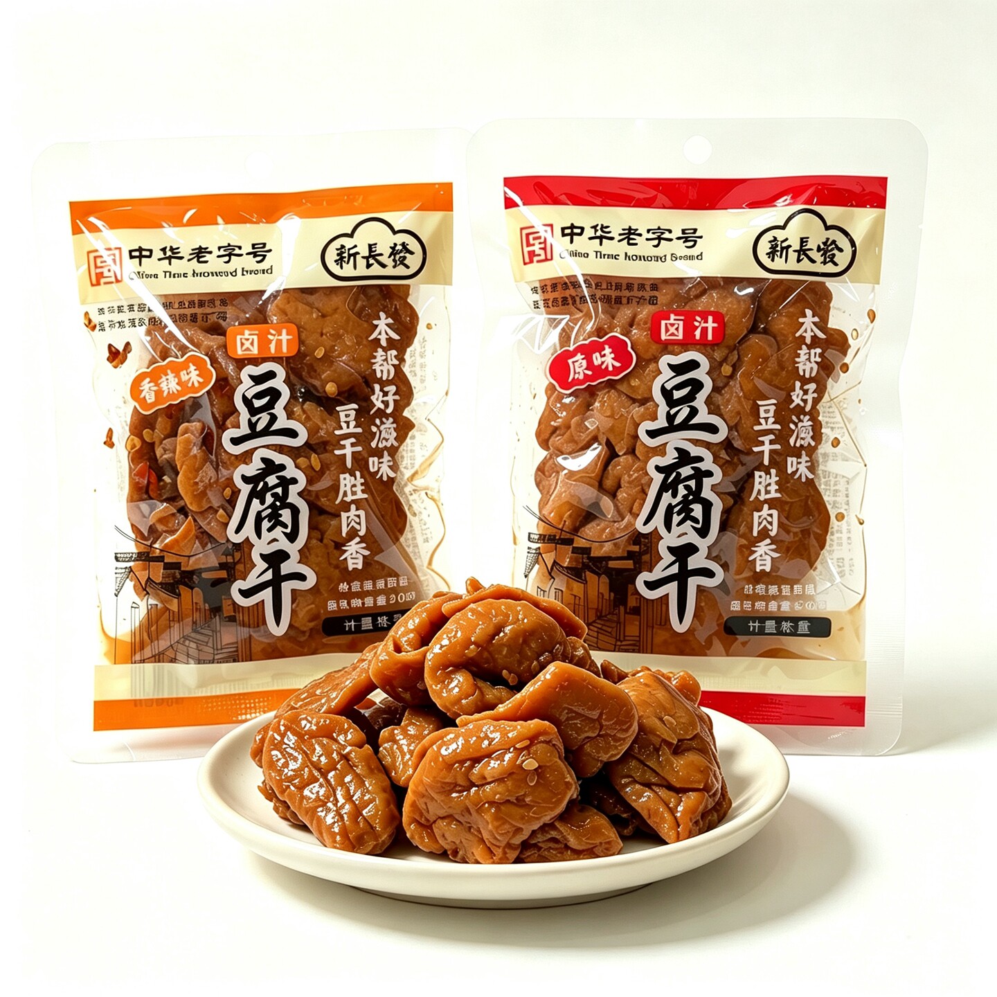 新长发卤汁豆腐干香辣味原味小包装称重250g追剧解馋休闲小零食