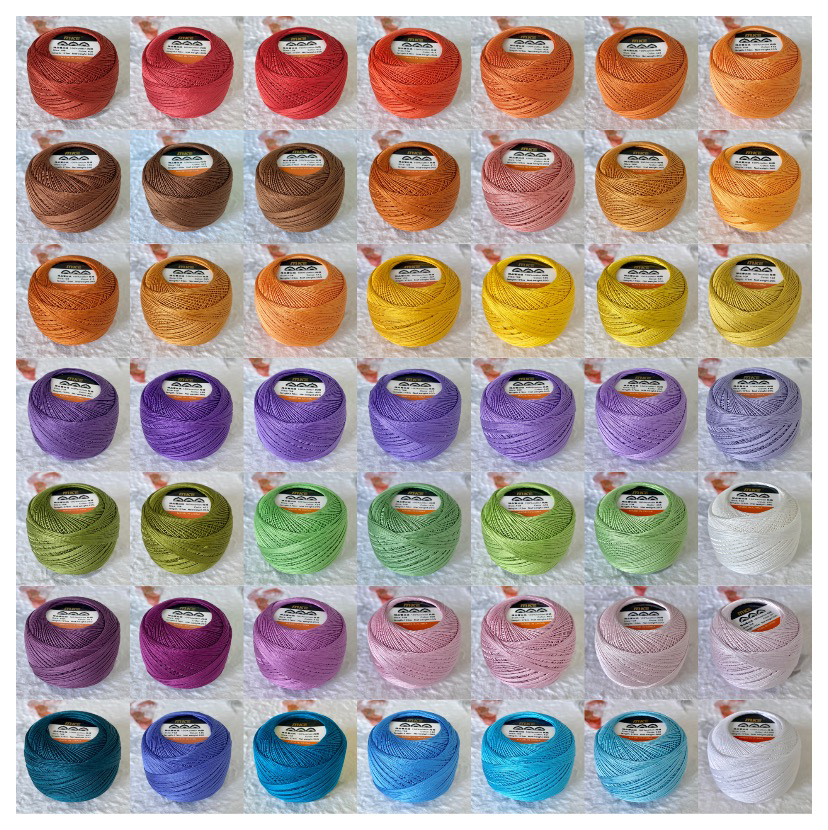 清仓MKC/MKE10号蕾丝线材59色渐变段染强捻微钩梭编手鞠球DMC平替