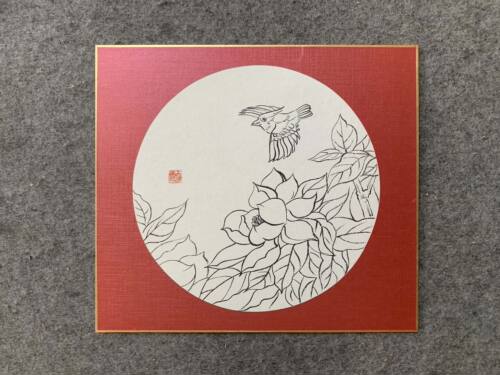 国画小品花鸟线描家居装饰画 024 【 27x24cm 】