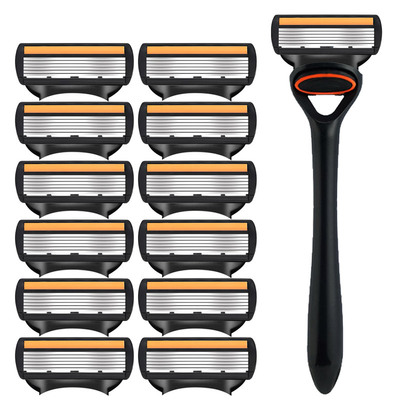 【2026牛角六层】男士刮胡刀手动剃须刀6层锋利耐用通用5刀片刀架