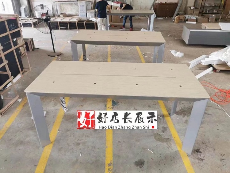 现货手机店华为3.6体验台华为3.6体验桌华为木纹开放式展示桌柜台