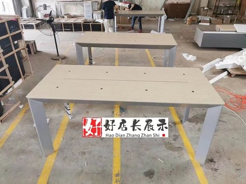 定制手机店华为3.6体验台华为3.6体验桌华为木纹开放式展示桌柜台