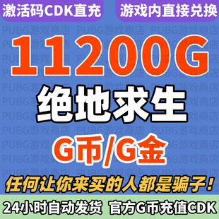 PUBGG币绝地求生11200G币CDK吃鸡G币金币CDK兑换码点卷游戏币充值