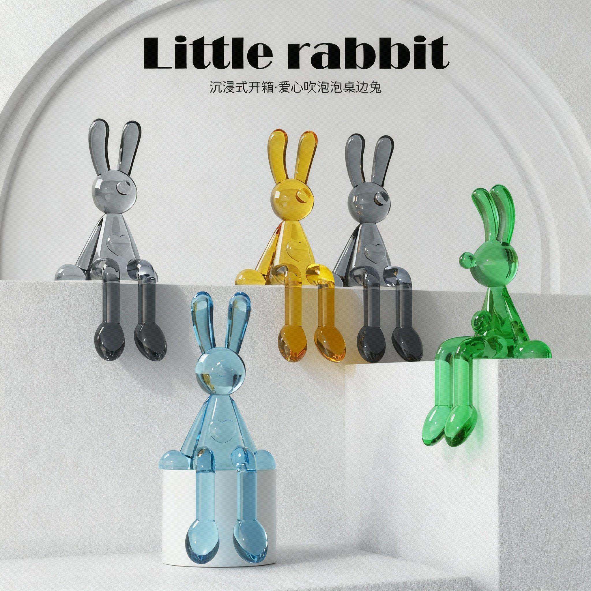Littlerabbit ins风可爱小兔子桌面摆件树脂工艺装饰品,家居饰品,桌面摆件,淘宝优惠券,粉丝福利购,淘宝优惠卷