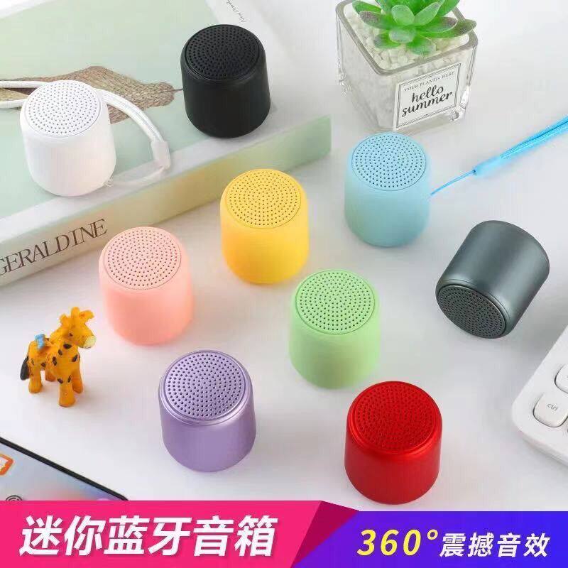 迷你马卡龙蓝牙音箱户外移动手提便携式重低音圆形小钢炮礼品音响