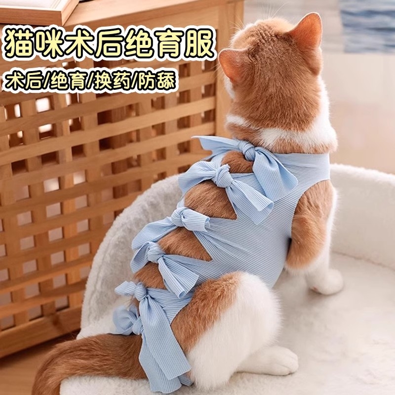 猫咪绝育服母猫手术透气防舔服