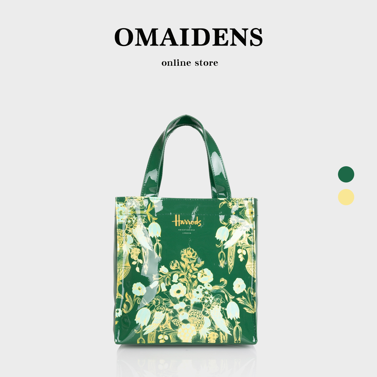 橙子少女森系花卉pvc欧美购物袋