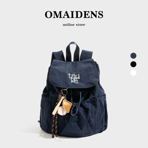 韩系刺绣小众轻便尼龙包包大学生