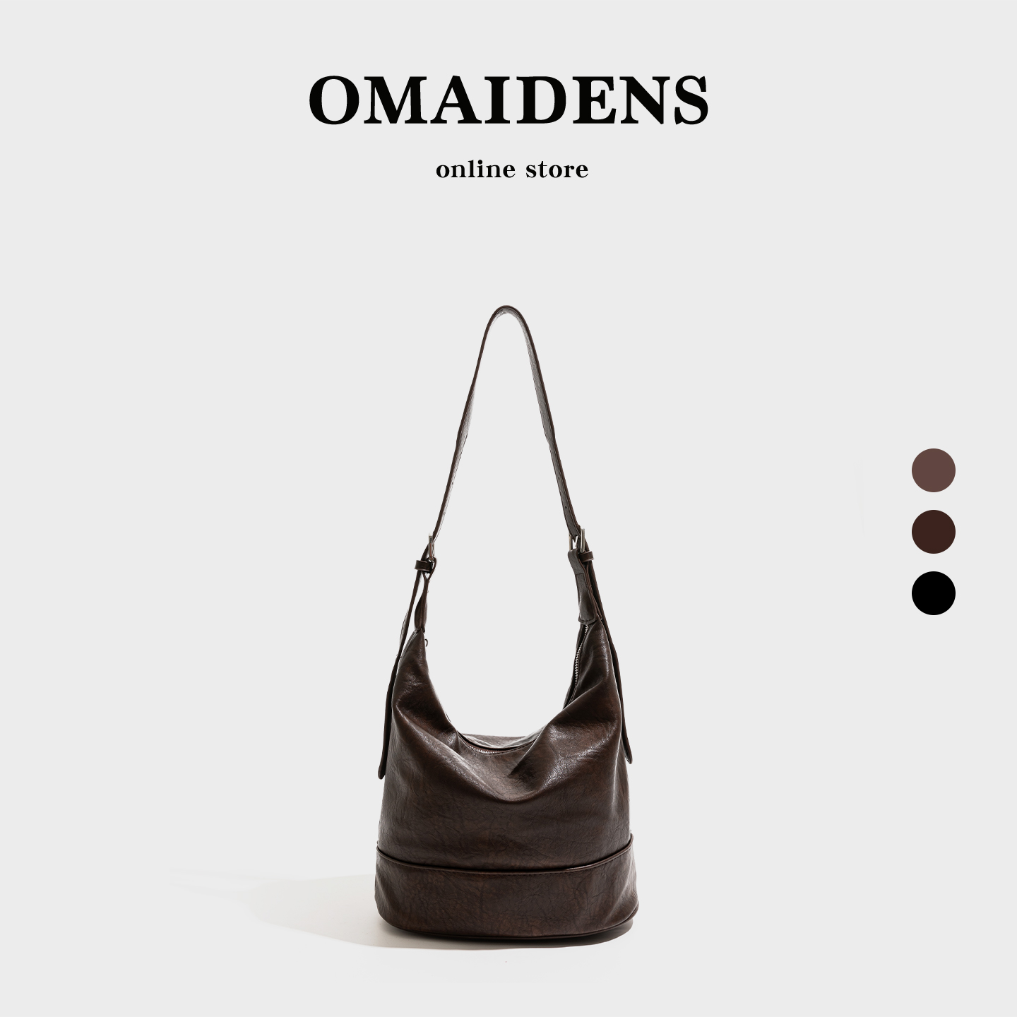 复古极简植鞣pu女包2025秋冬新款