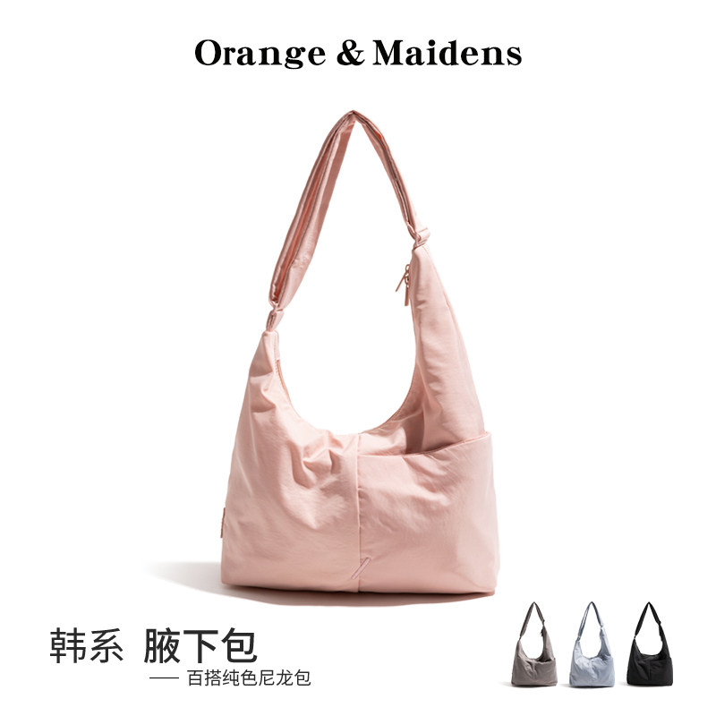 橙子少女新加坡潮牌防水尼龙布包2025新款复古小众上班通勤单肩包,箱包皮具/热销女包/男包,托特包,淘宝优惠券,粉丝福利购,淘宝优惠卷