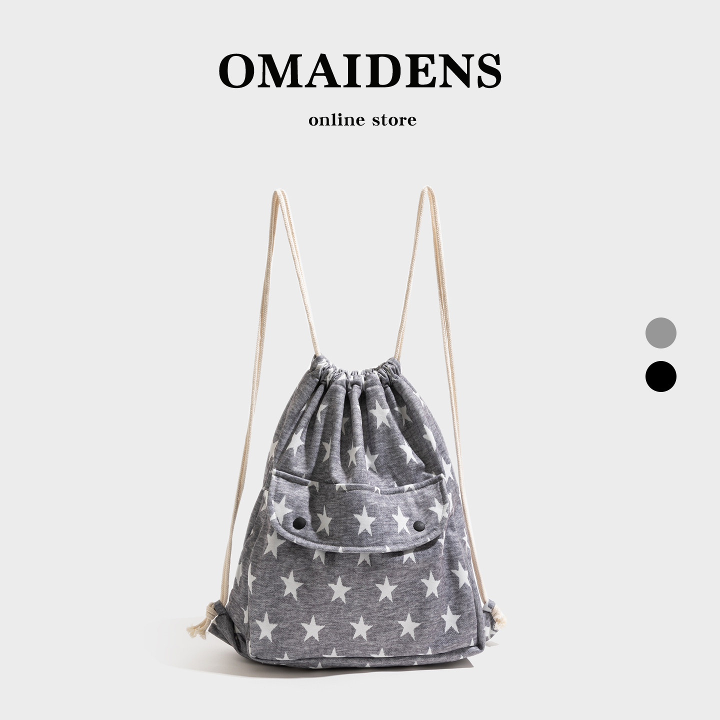 橙子少女韩系星星抽绳双肩包女学院风休闲户外便携背包大容量书包,箱包皮具/热销女包/男包,双肩背包,淘宝优惠券,粉丝福利购,淘宝优惠卷