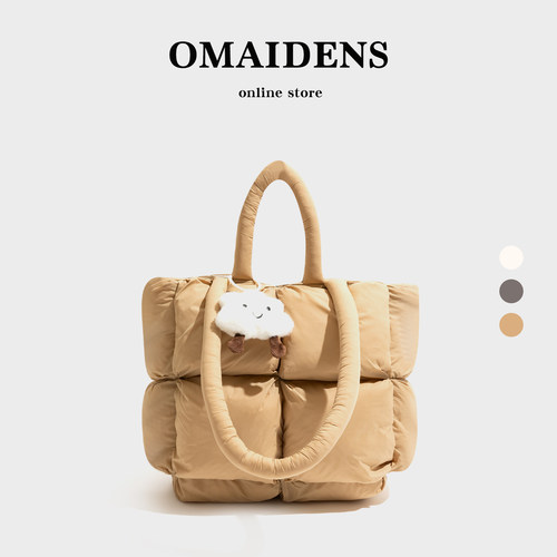 复古极简小众羽绒包包女式