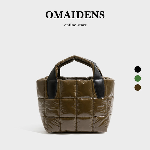 复古小众菱格夹棉包包2025秋冬