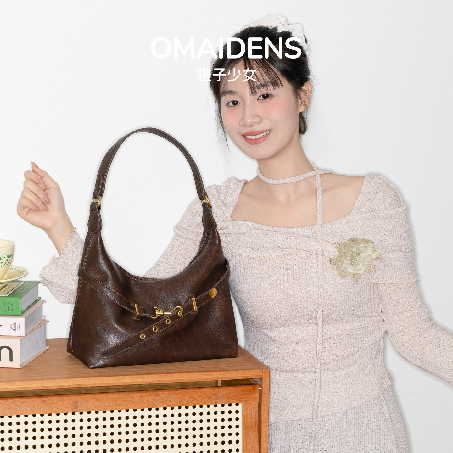 橙子少女松弛感hobo包包女通勤托特包大容量日常单肩腋下包高级感,箱包皮具/热销女包/男包,托特包,淘宝优惠券,粉丝福利购,淘宝优惠卷