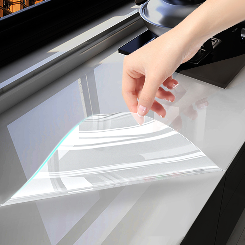 透明厨房灶台防油贴纸台面专用耐高温橱柜贴膜保护膜石英石大理石