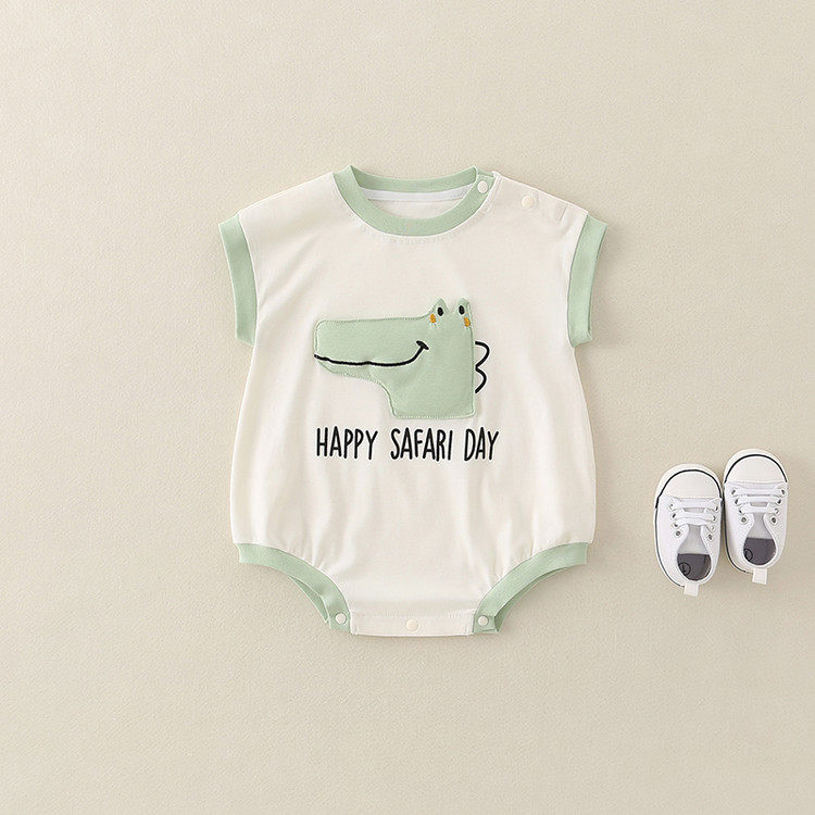 棉A类夏季三角爬男女通用连身衣/爬服/哈衣