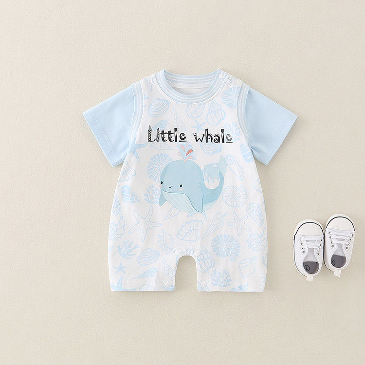 棉A类夏季短爬男女通用连身衣/爬服/哈衣