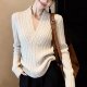女高级感修身 正品 哥家新2026春秋温柔风V领绞花针织衫 气质毛衣