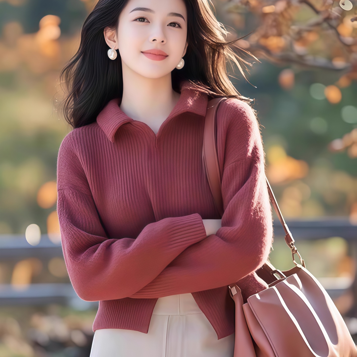 白领哥弟新2025秋冬高级感慵懒复古翻领毛衣韩系宽松羊毛针织衫