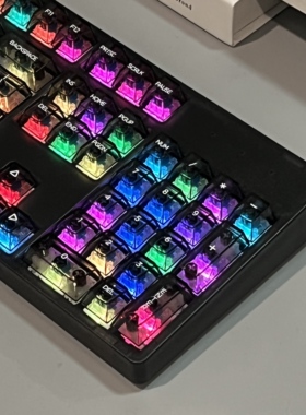 MK104键三模机械键盘黑透明无线蓝牙2.4G侧刻办公家用游戏有线MAC