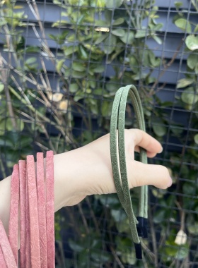已上大链接·纯桑蚕丝香云纱花螺印花0.5款发箍默认加长款40cm