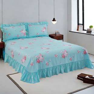 床单单件纯棉100全棉2025新款 通用 蓝色小碎花大250x270cmx290四季