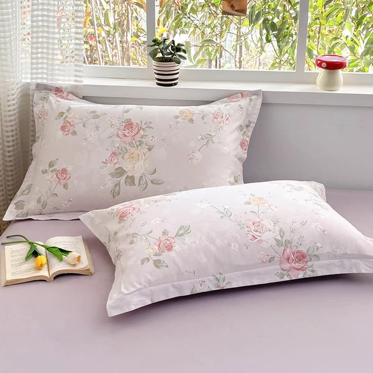 枕套纯棉100全棉一对装枕头套碎花枕皮48x74cm内胆套新款四季通用